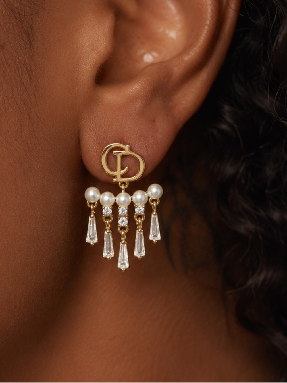 Pearl Tassel Earrings Luxury Look